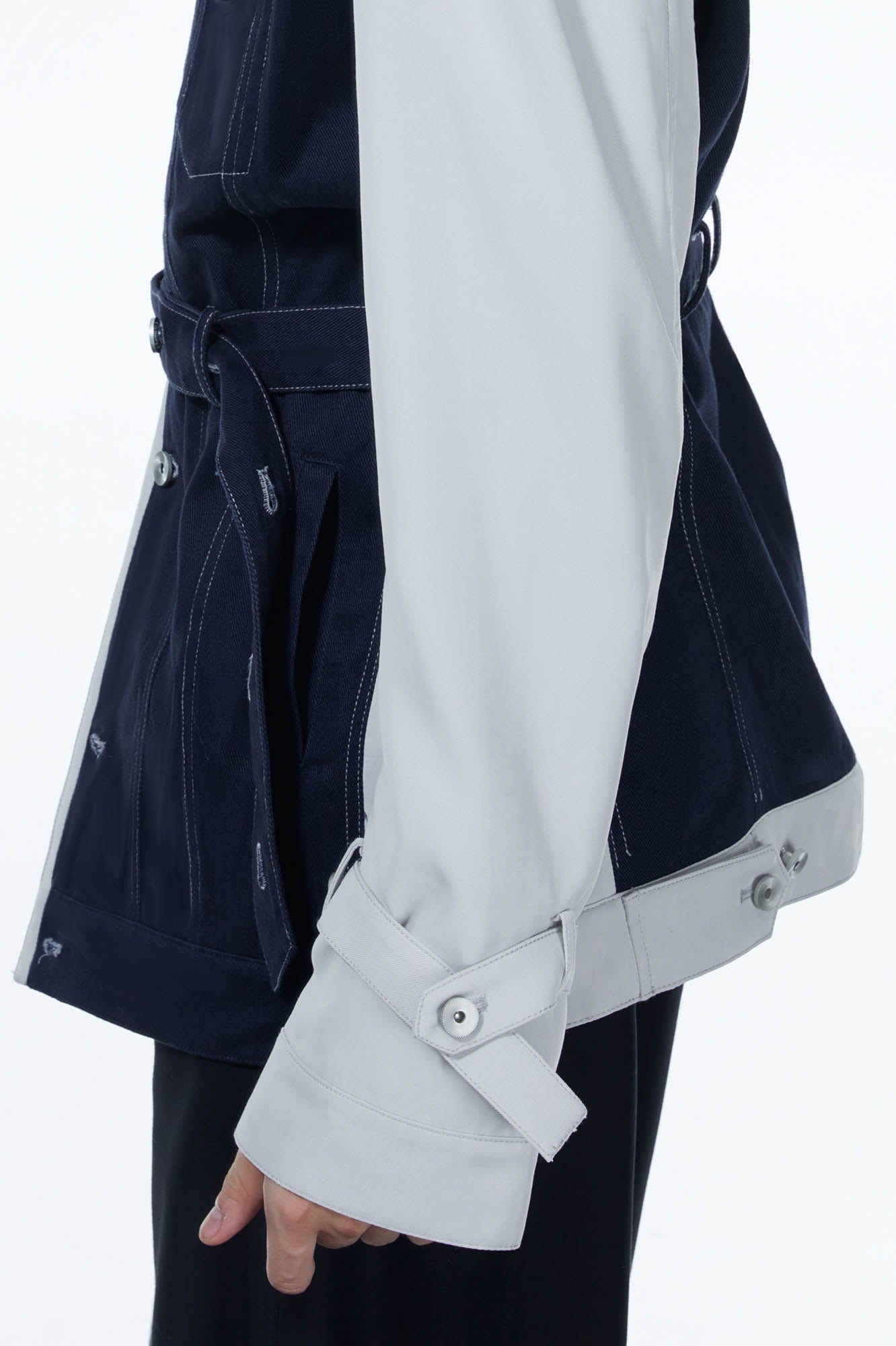 LOSTNFOUND Spliced Stitch Strappy Jacket
