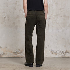 FACEONLAB Ripped Cracked Straight-Leg Pant