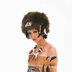 EMBRYO Bone Faux Fur Bag-Hat