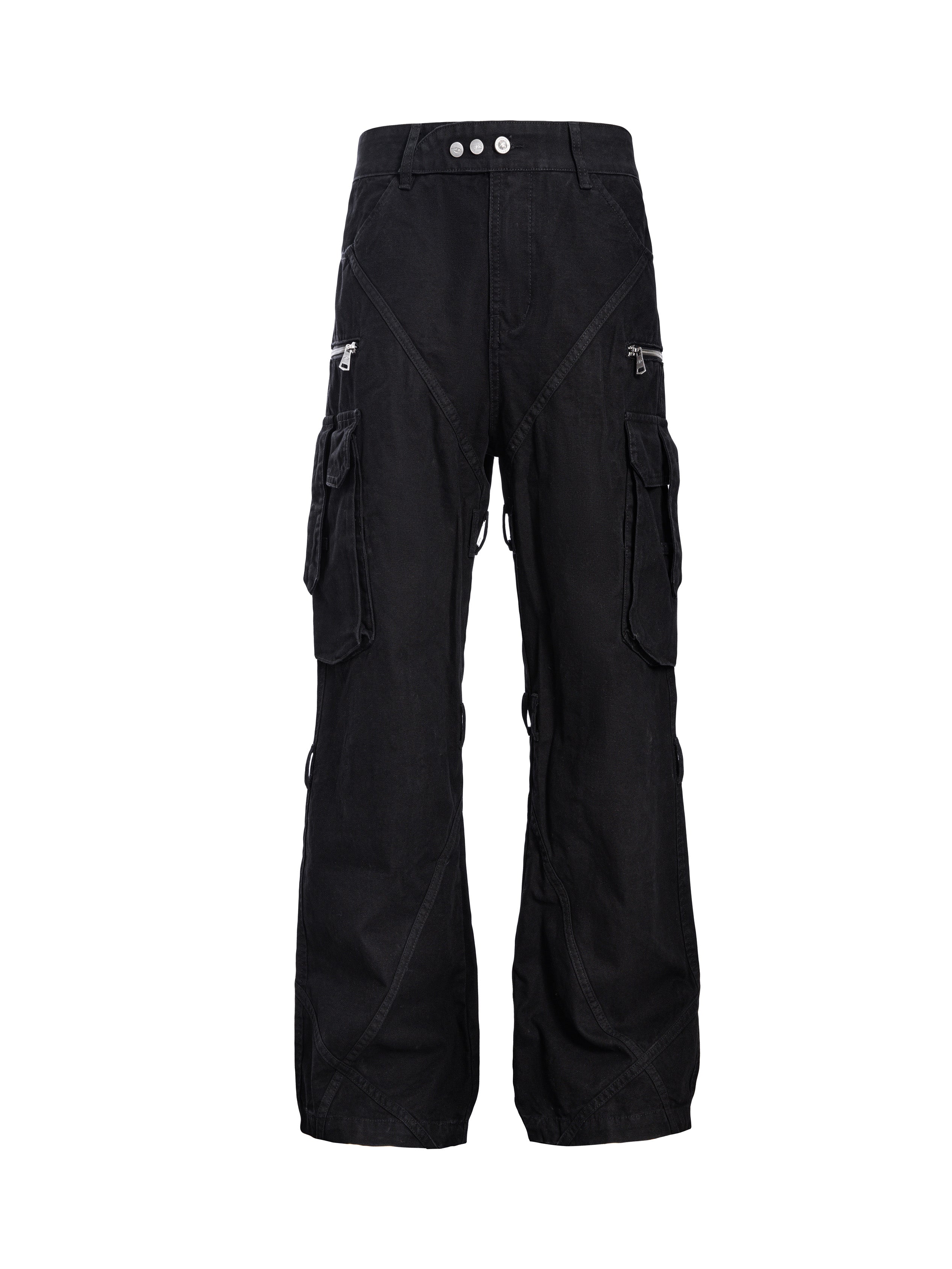 CATSSTAC Strap-Wrapped Spliced Cargo Pants