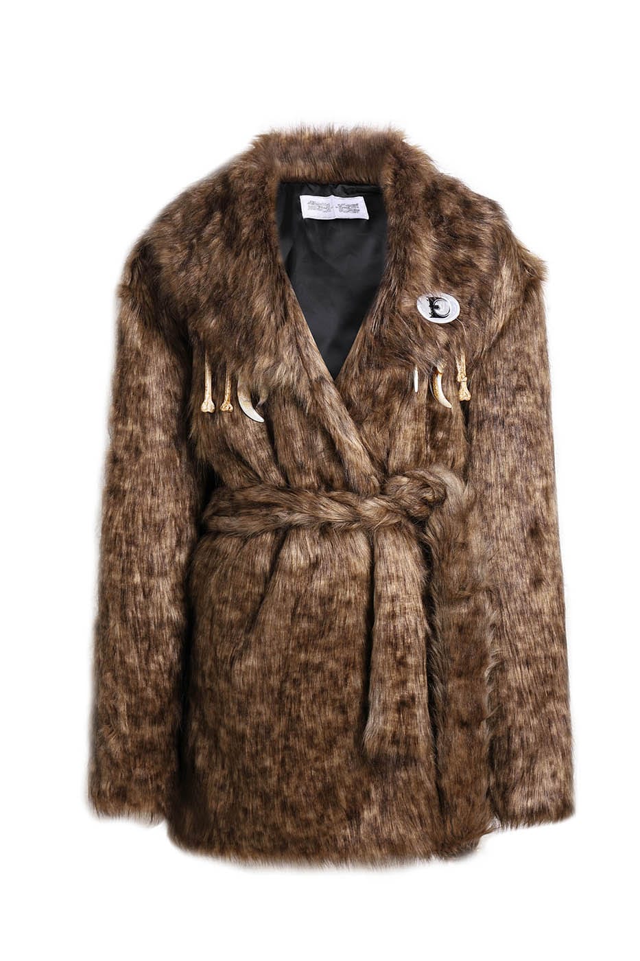 EMBRYO Faux Fur Bone Coat