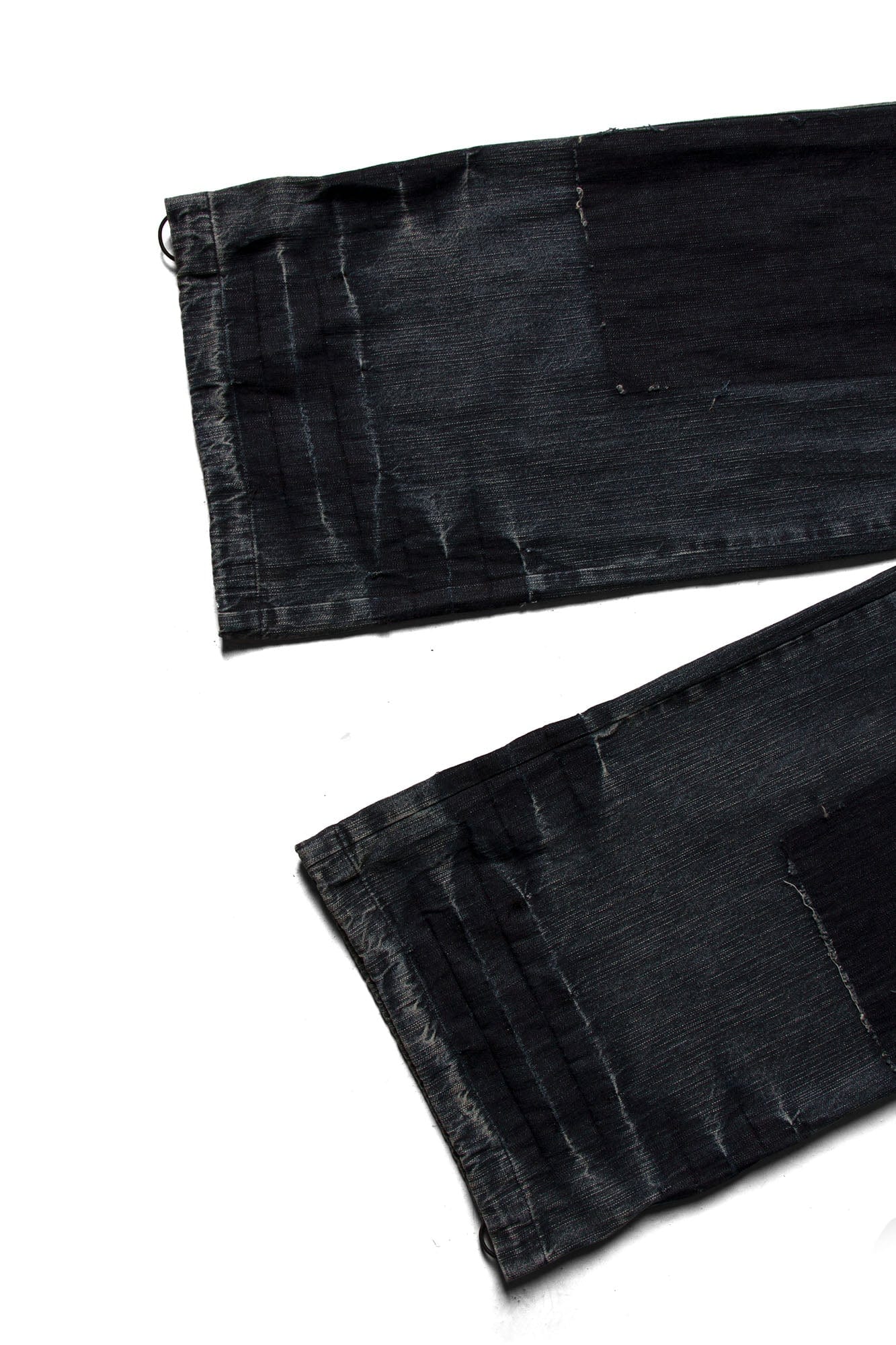 RELABEL Double-Knee Patch Washed Drawstring Jeans