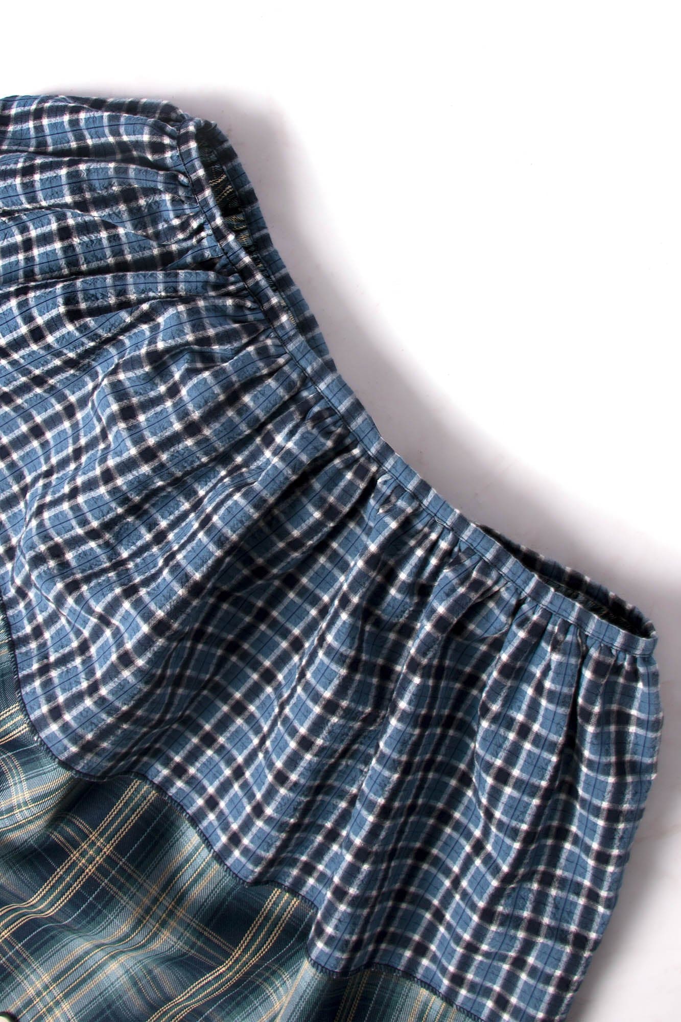 RELABEL Multi-Wear Plaid Layered Draped Skirt