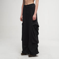 ILNya Nieternite Nifutur Draped Big-Pocket Wide-Leg Cargo Pants