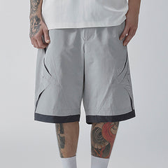F2CE Contrast Panel Cut-Out Knee Shorts