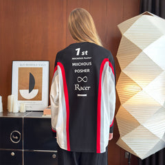 MIICHOUS Arc Panelled UV Protection Button-Neck Long-Sleeve Tee