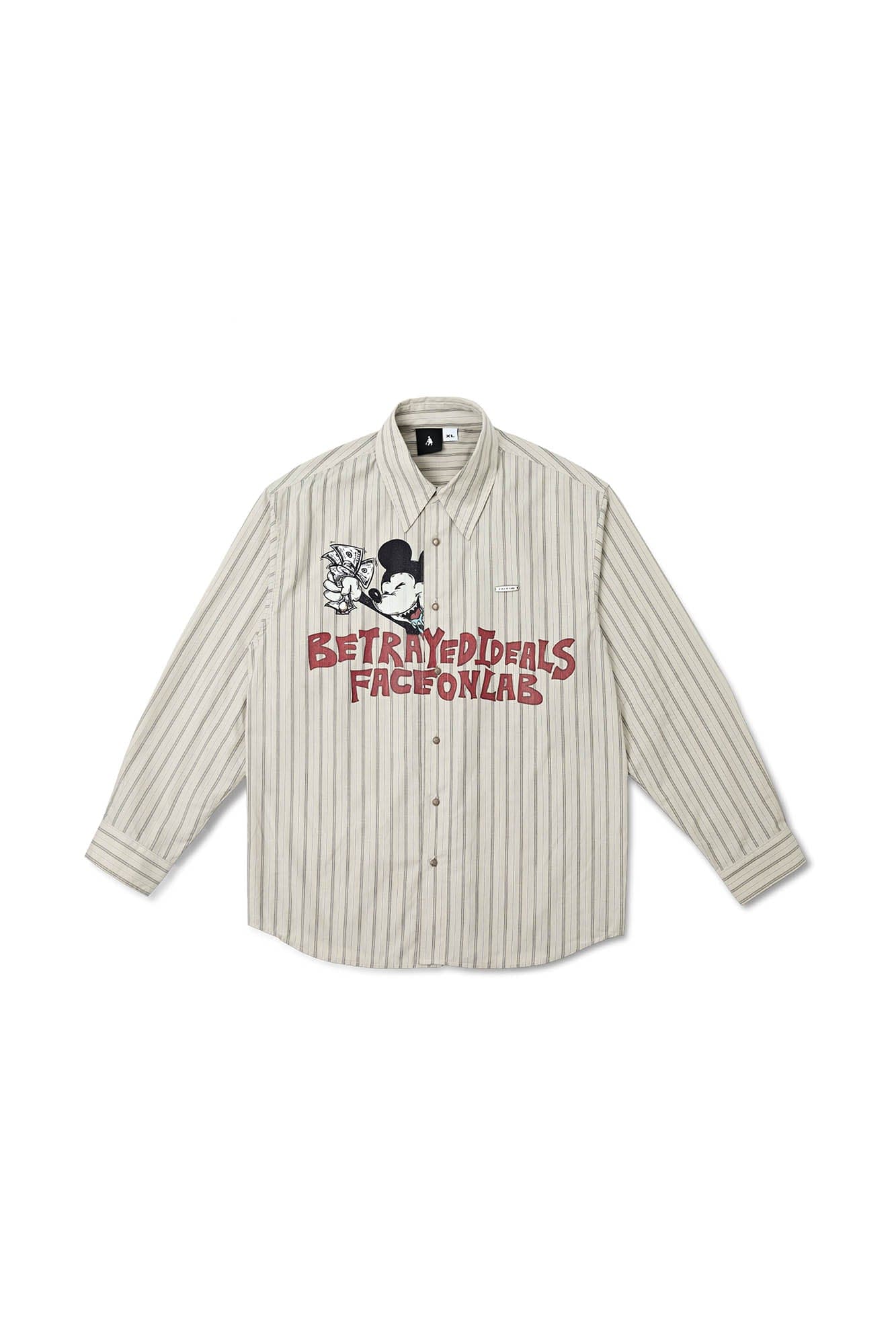 FACEONLAB Betrayed Ideals Pinstriped Shirt