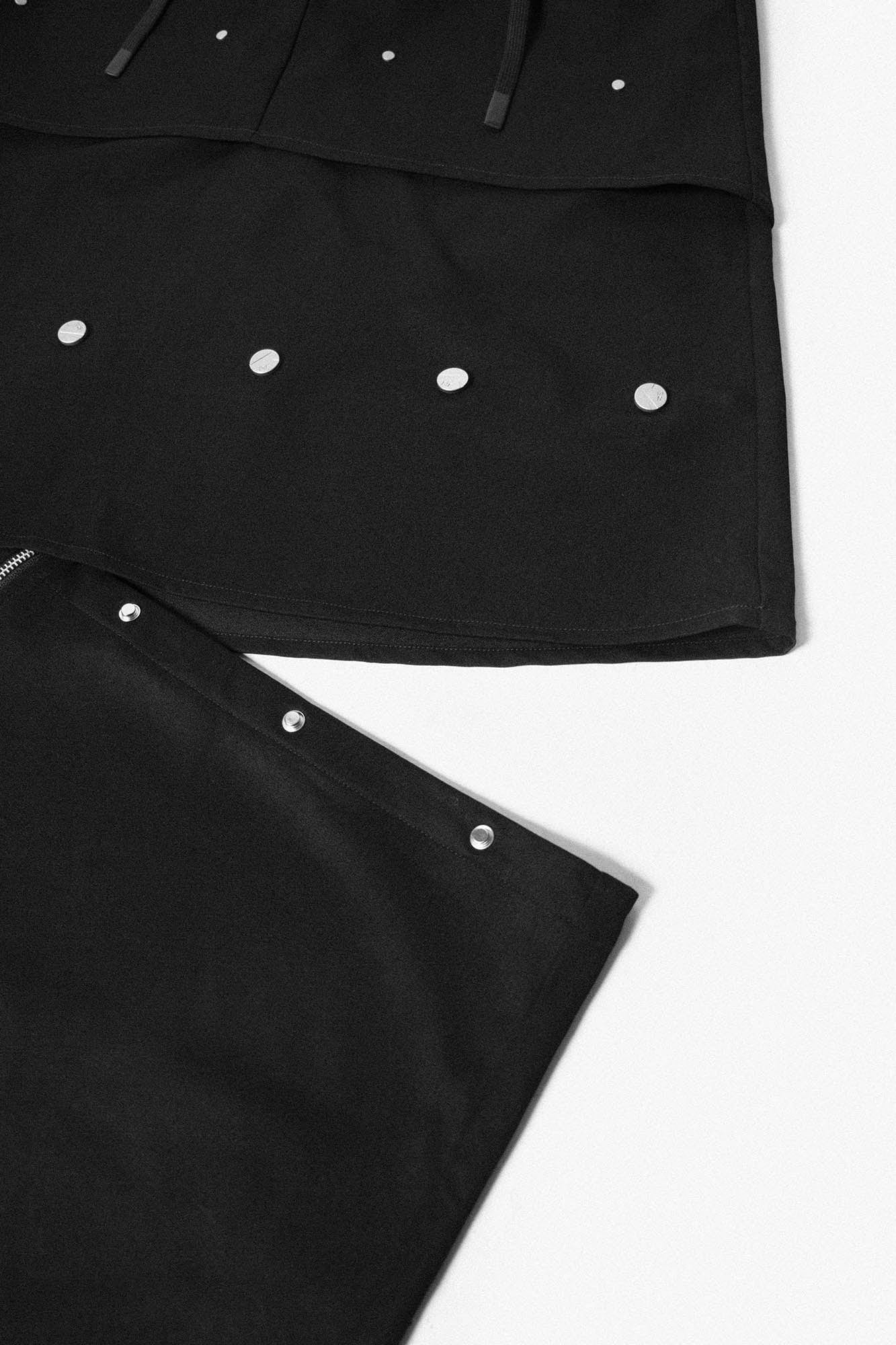 RELABEL Layered Detachable Snap-Fastener Long Skirt