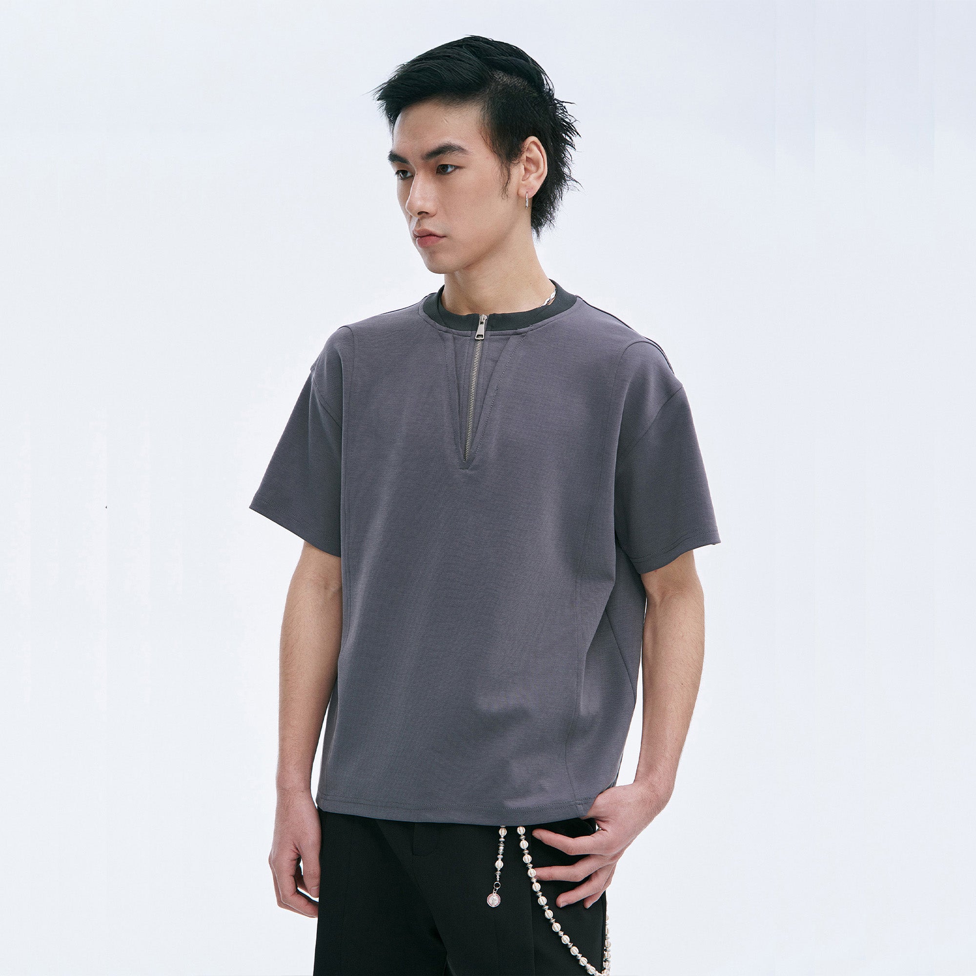 CATSSTAC Cross Spliced Dual-Zip T-Shirt