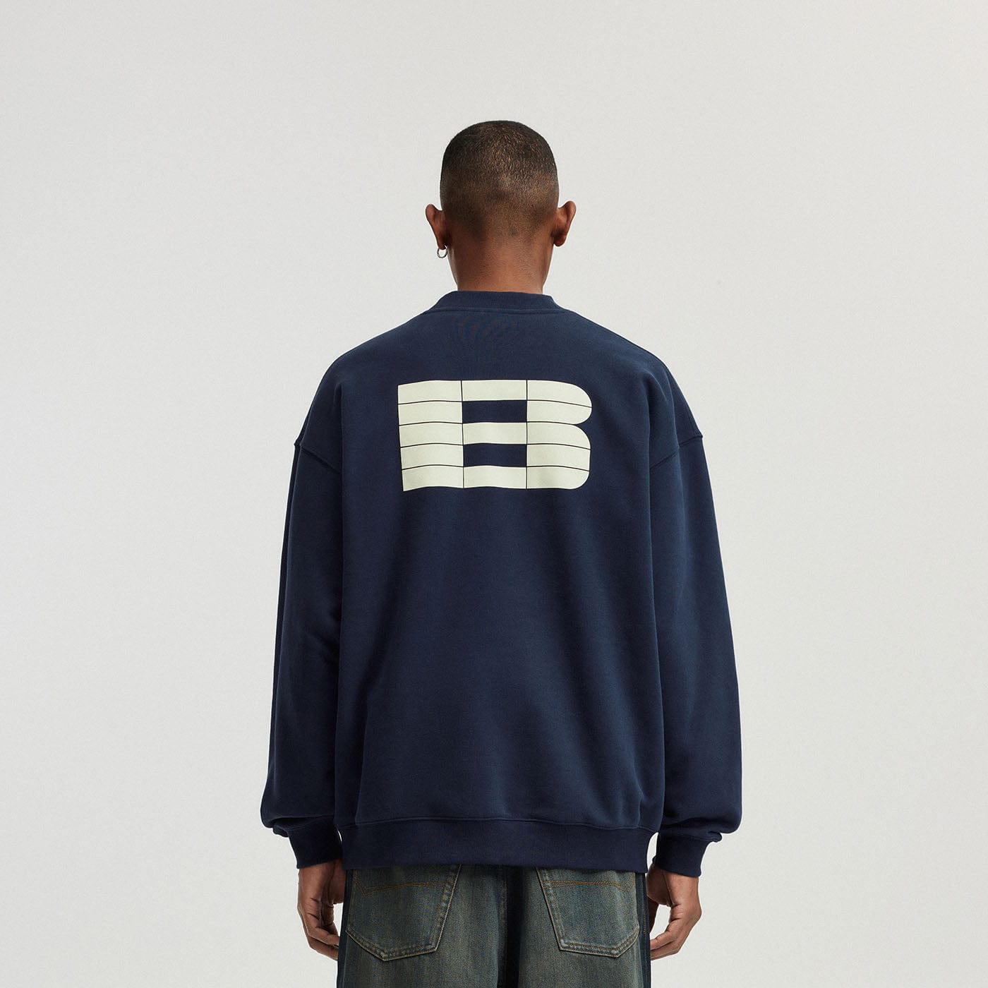 BONELESS Essential Plaid B LOGO Sweatshirt