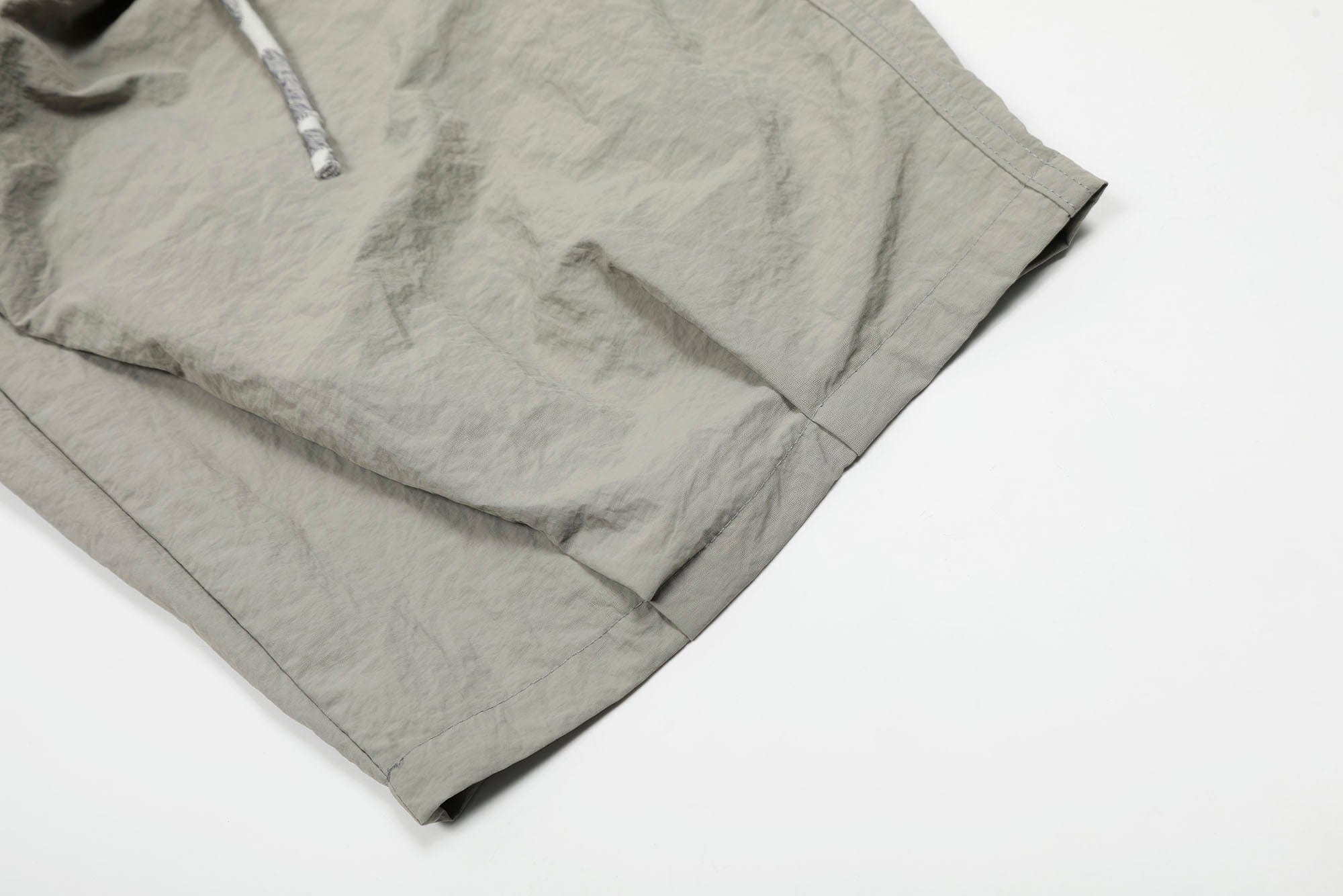 CLP Layered Crinkled Waist-Panel Parachute Pants