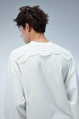 WHISTLEHUNTER Misaligned Hallucination Faux Leather Logo L/S Tee