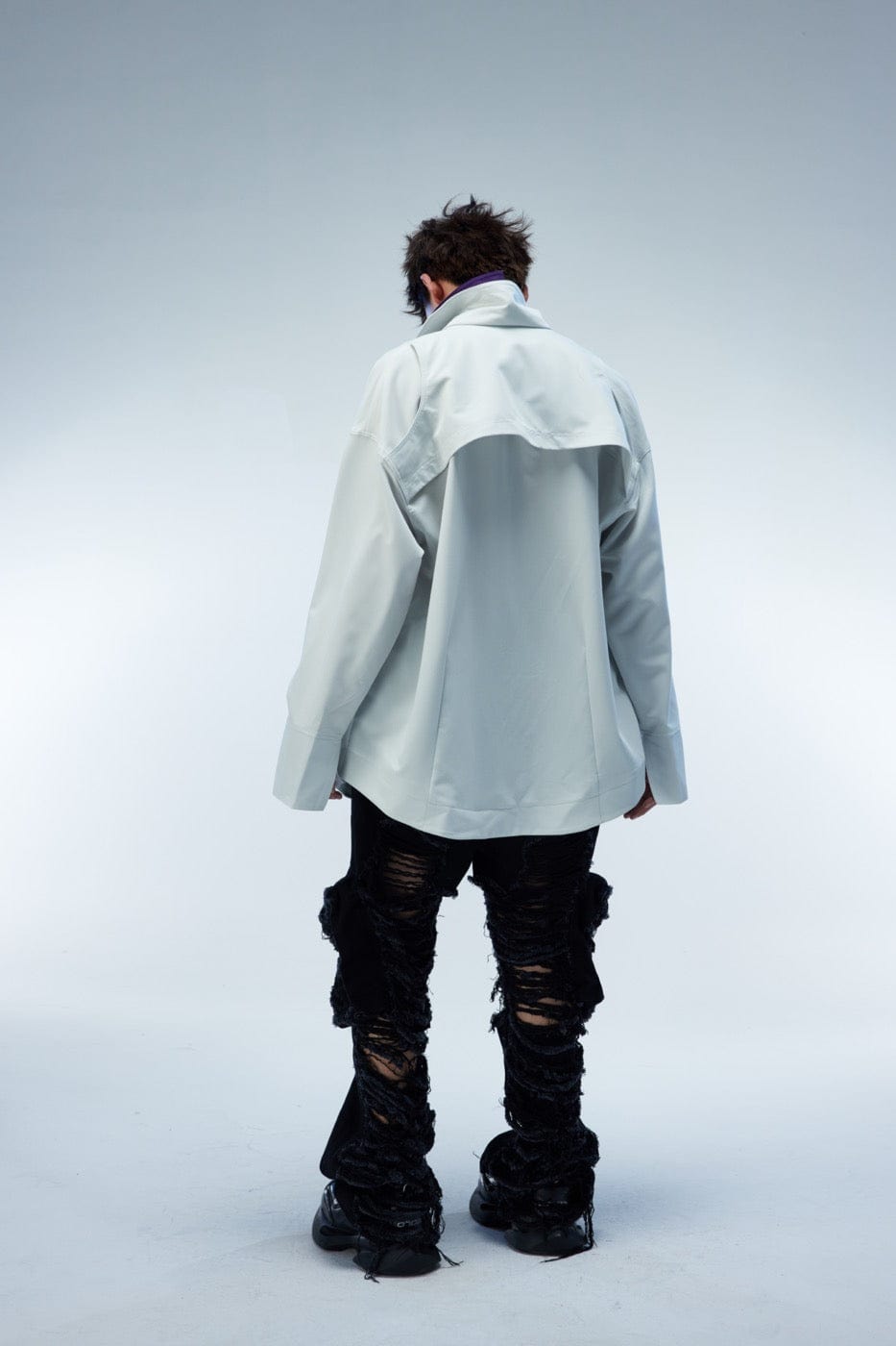 WHISTLEHUNTER Modern Caped Oversized Shirt