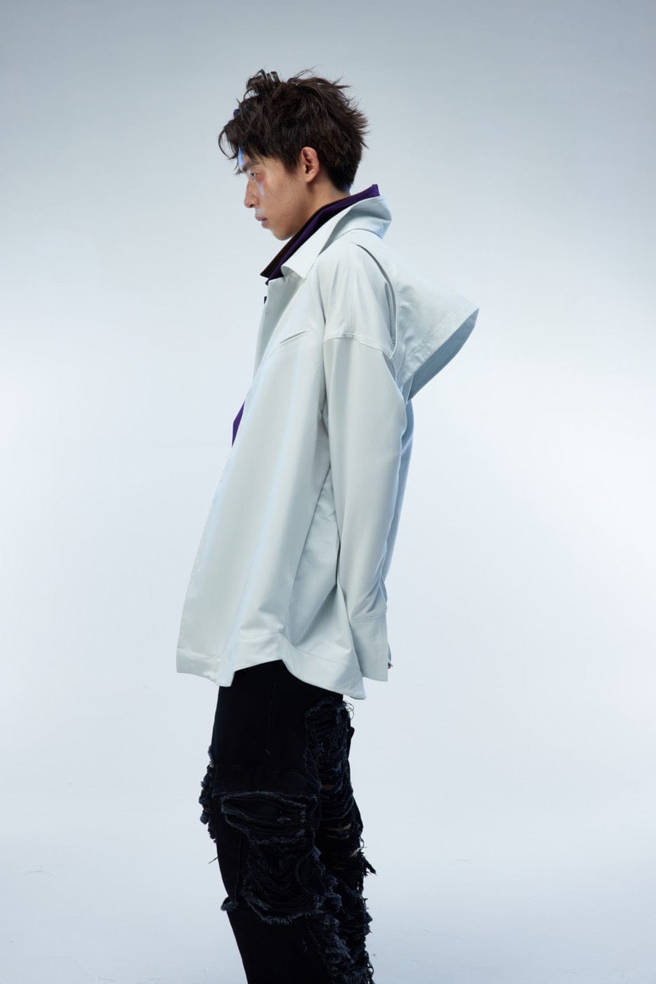 WHISTLEHUNTER Modern Caped Oversized Shirt