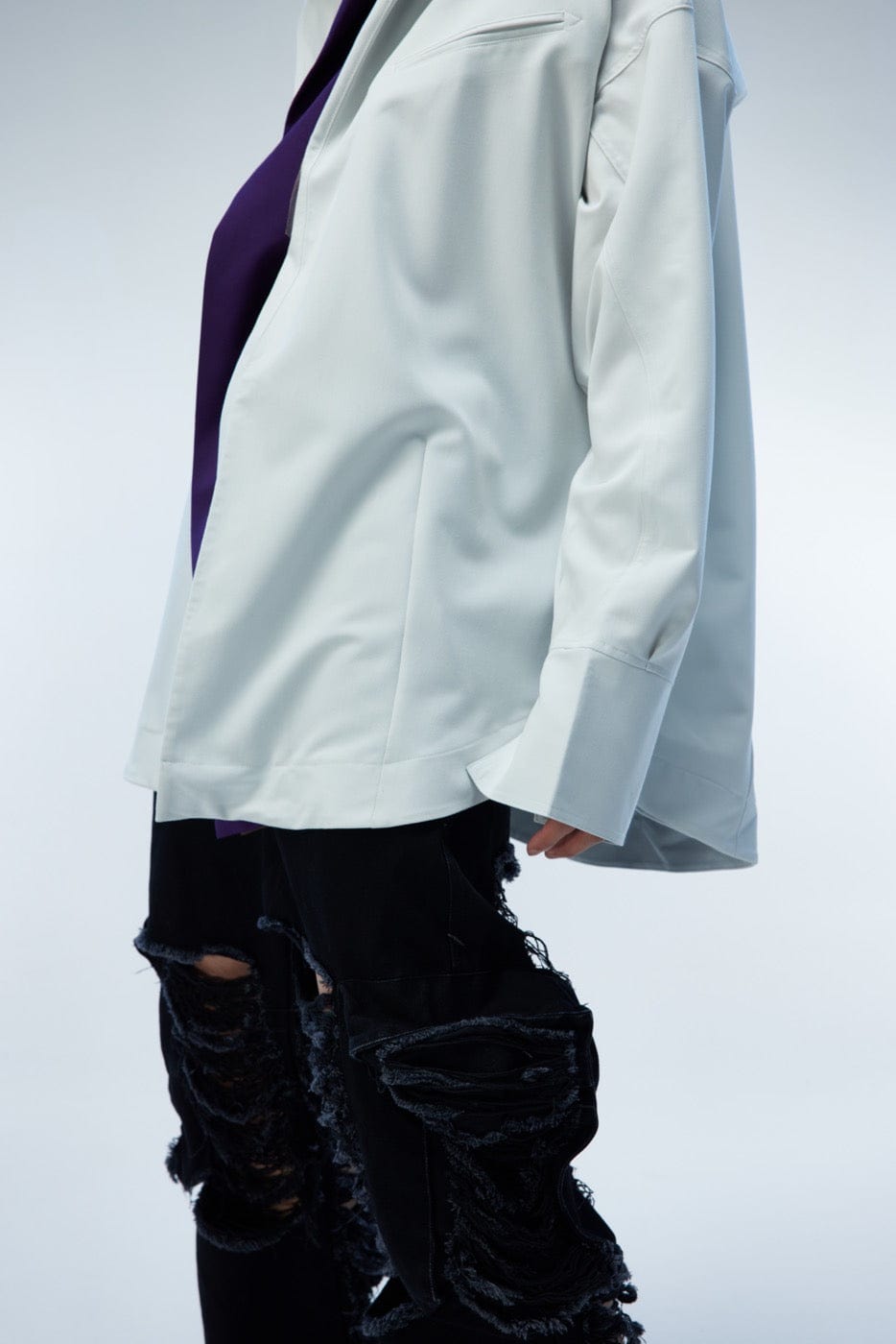 WHISTLEHUNTER Modern Caped Oversized Shirt