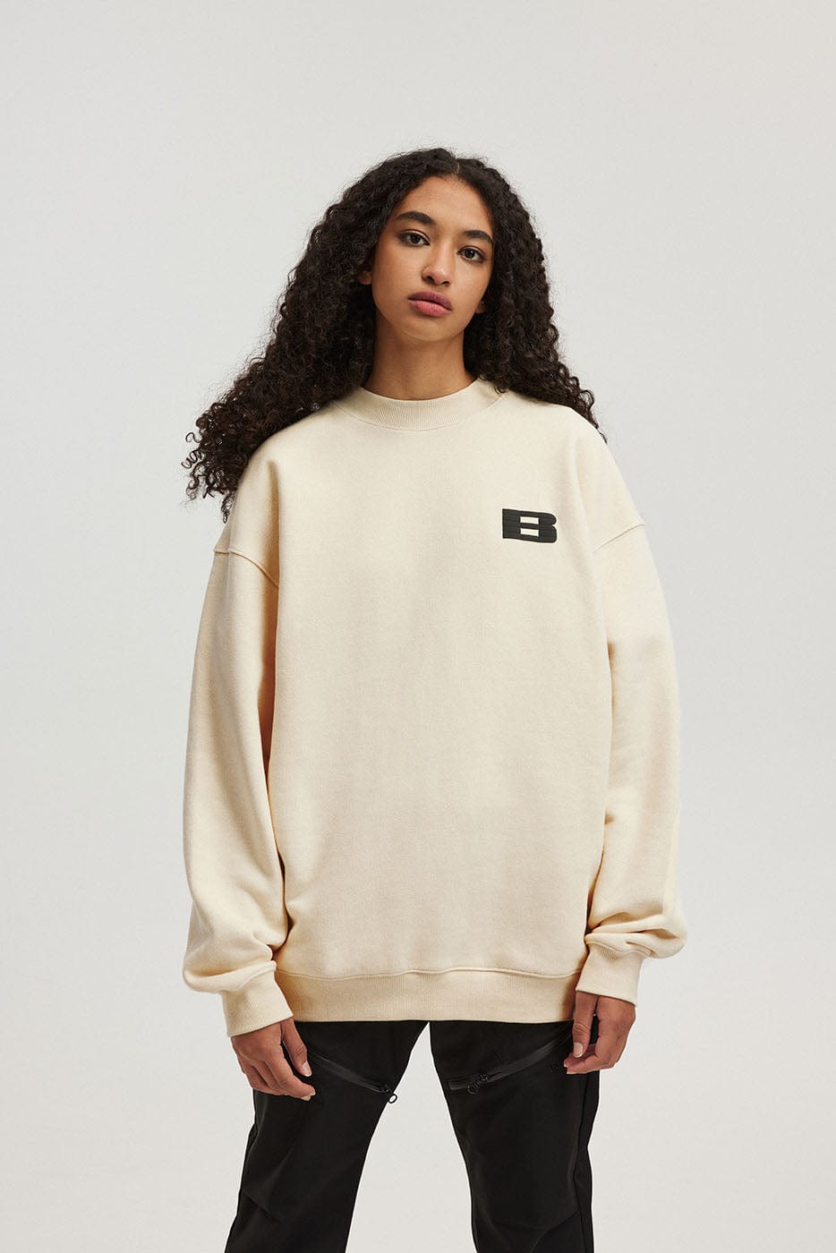 BONELESS Essential Plaid B LOGO Sweatshirt