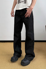 KREATE Classic Washed Straight-Leg Jeans