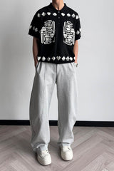 KREATE Pixel Poker Knitted Mesh Polo Half-Sleeve Shirt