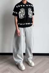 KREATE Pixel Poker Knitted Mesh Polo Half-Sleeve Shirt
