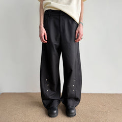 KREATE Petal Buttoned Wide-Leg Trousers