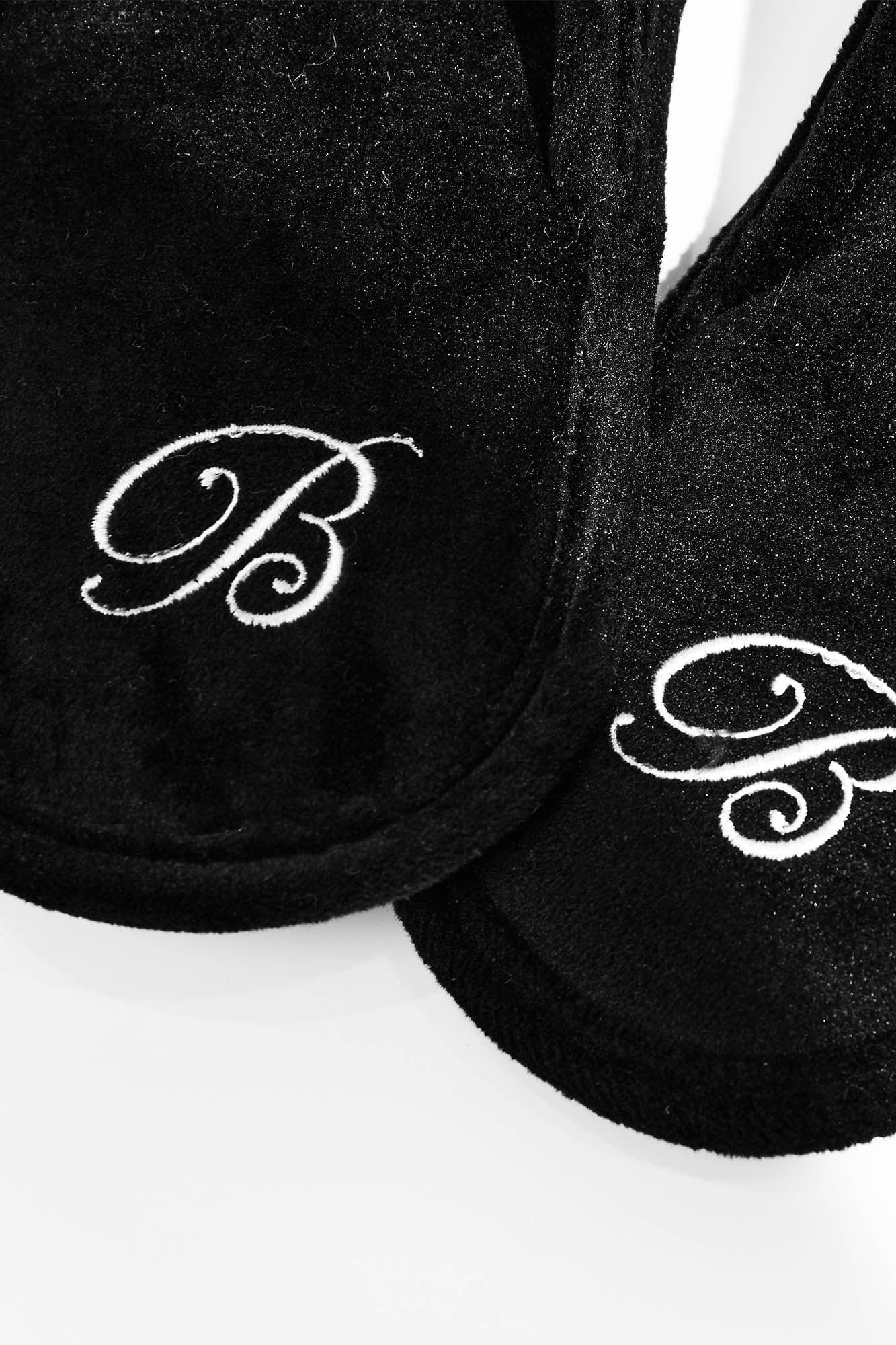BLACK8MOB Spiderweb Embroidered Slippers