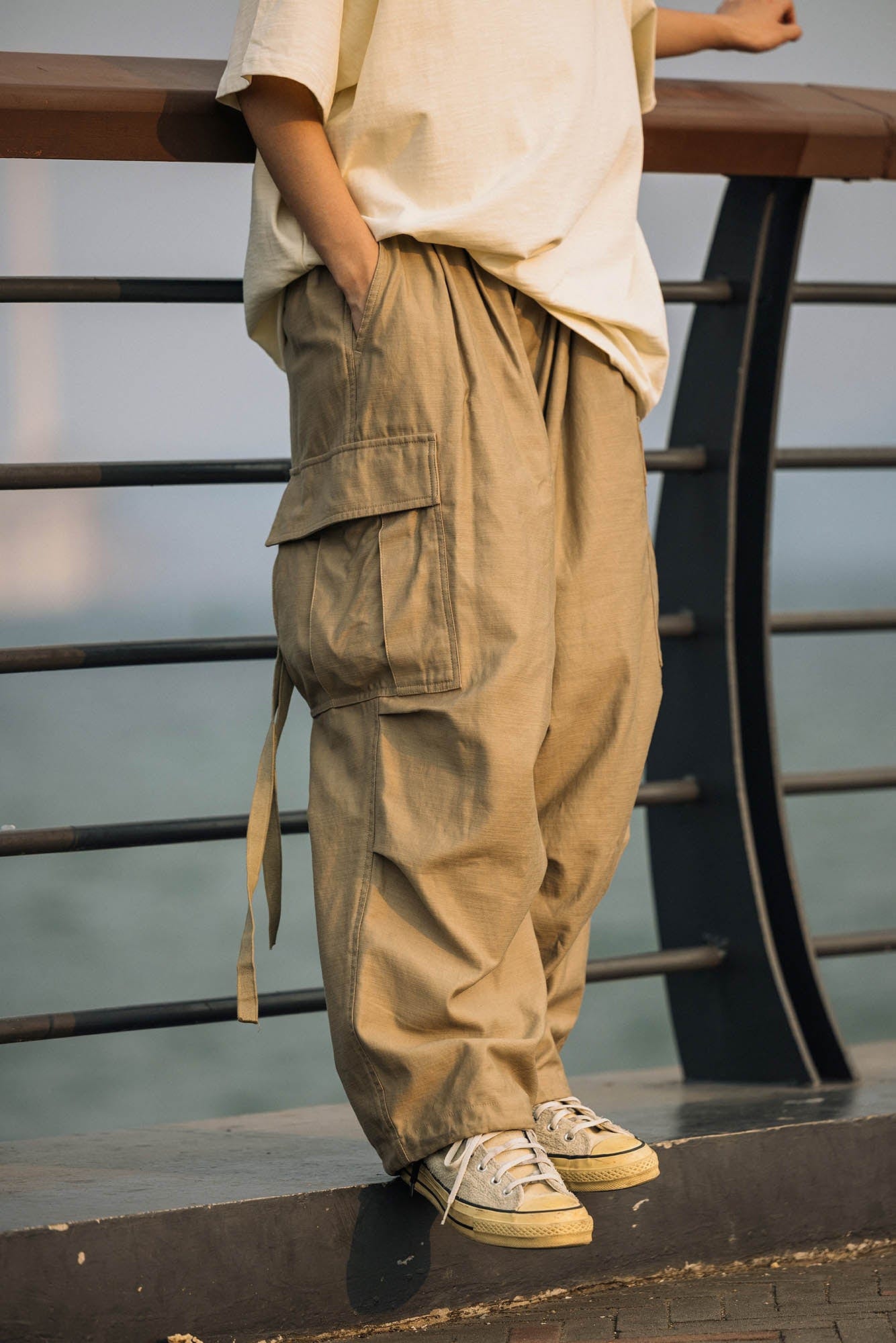 BANANA CLUB Multi-Pocket Strap M51 Cargo Pants