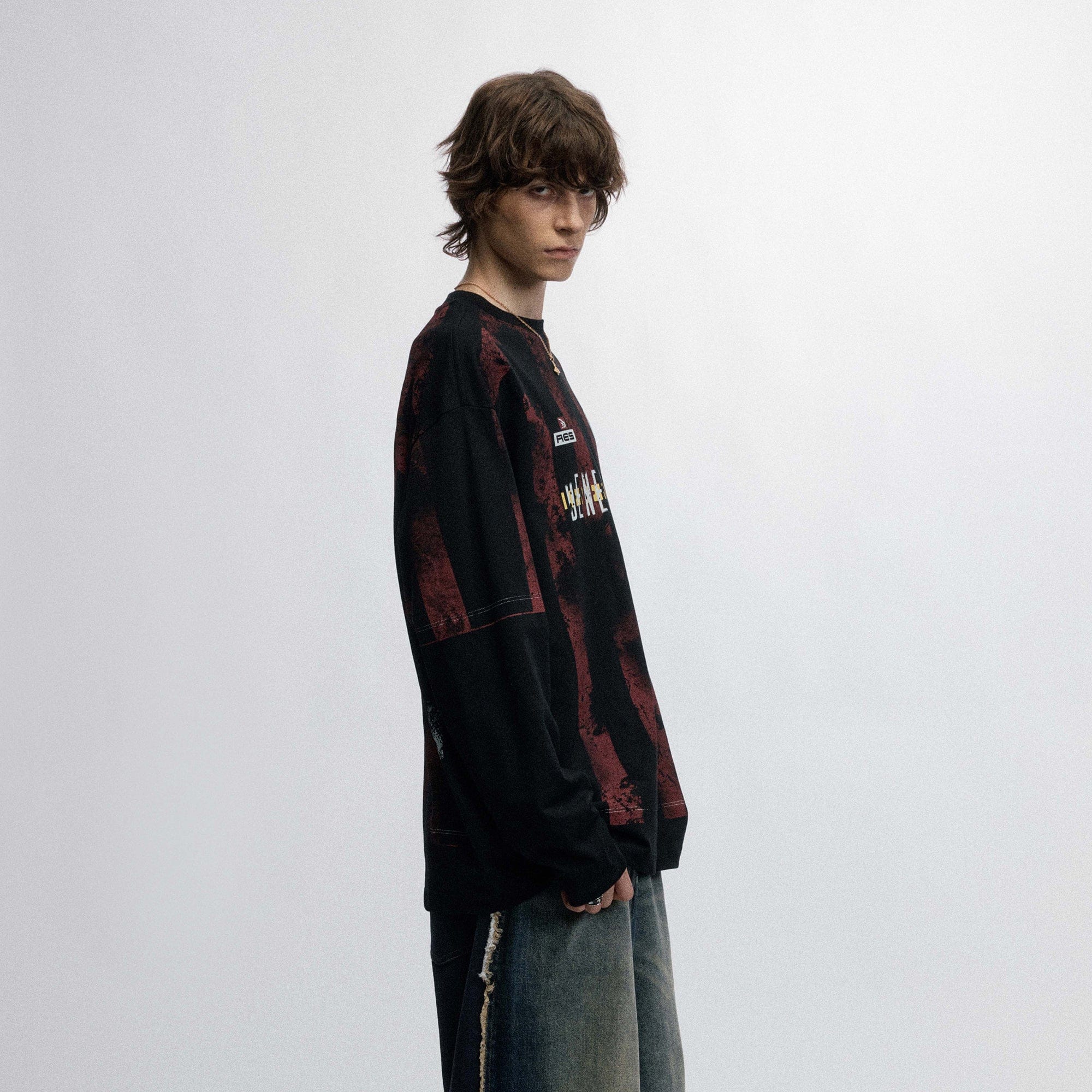 OVDY Retro Distressed Long-Sleeve Jersey