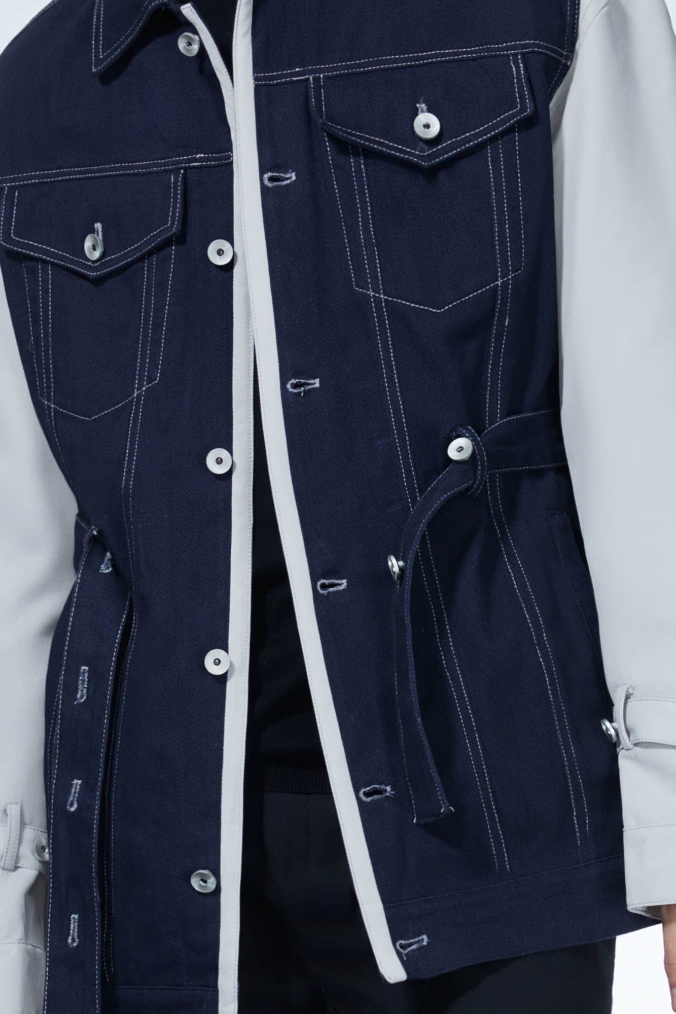 LOSTNFOUND Spliced Stitch Strappy Jacket