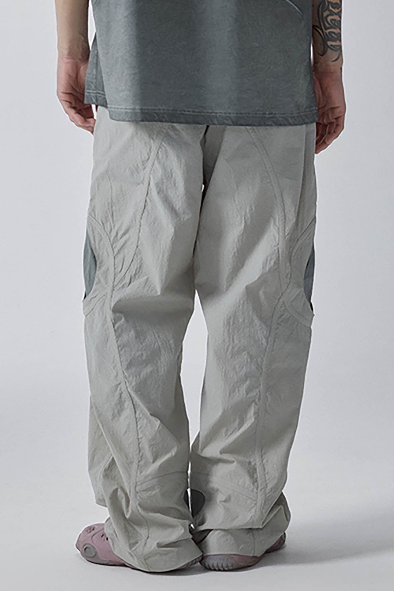 F2CE Curved Spliced Layered Tech Pants