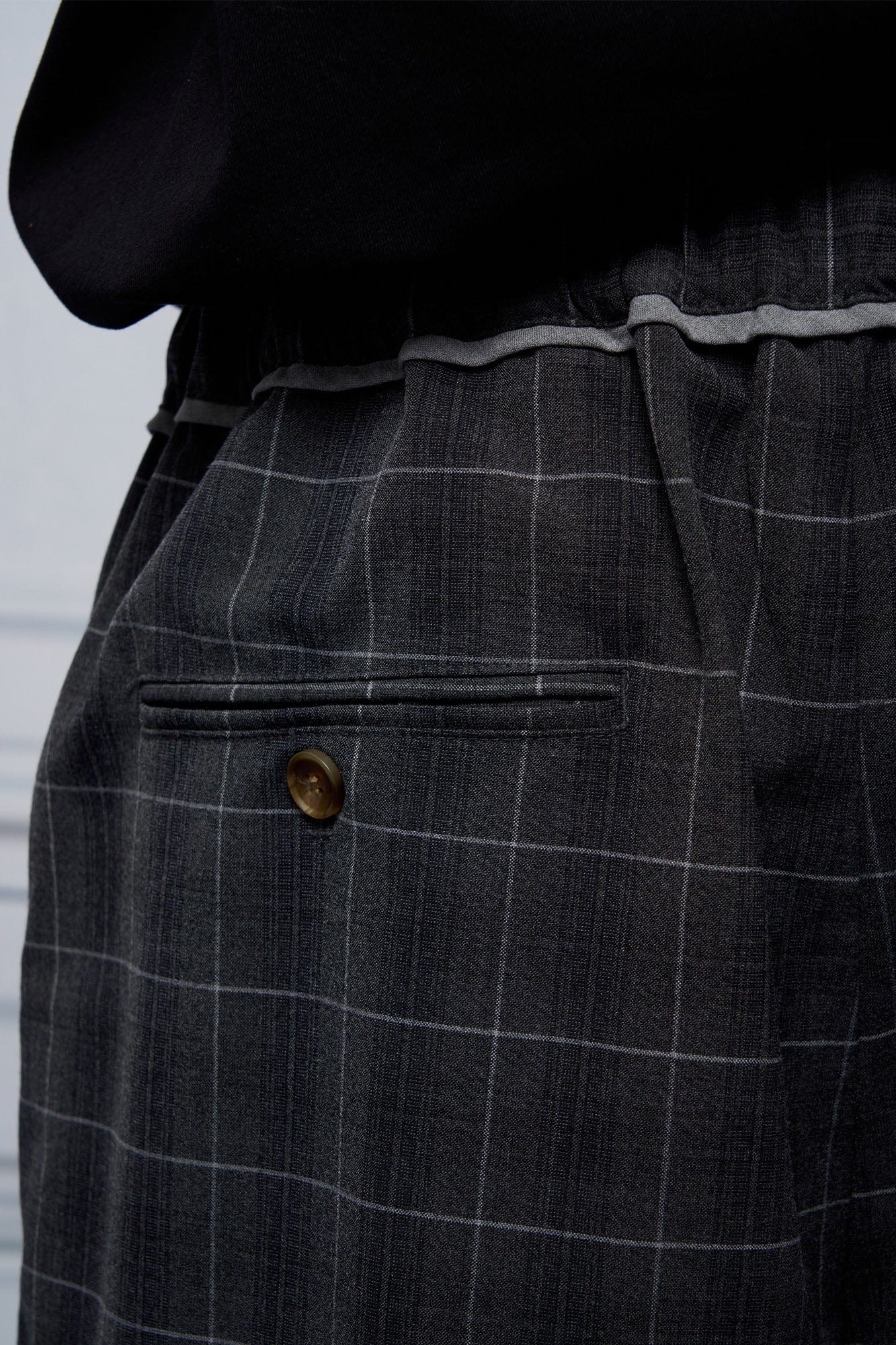 UNLIMITED MOTE Pleated Drawstring Wide-Leg Pants