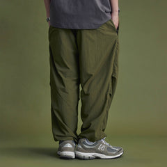 BANANA CLUB Quick-Dry Crinkled Wide-Leg Stretch Pants