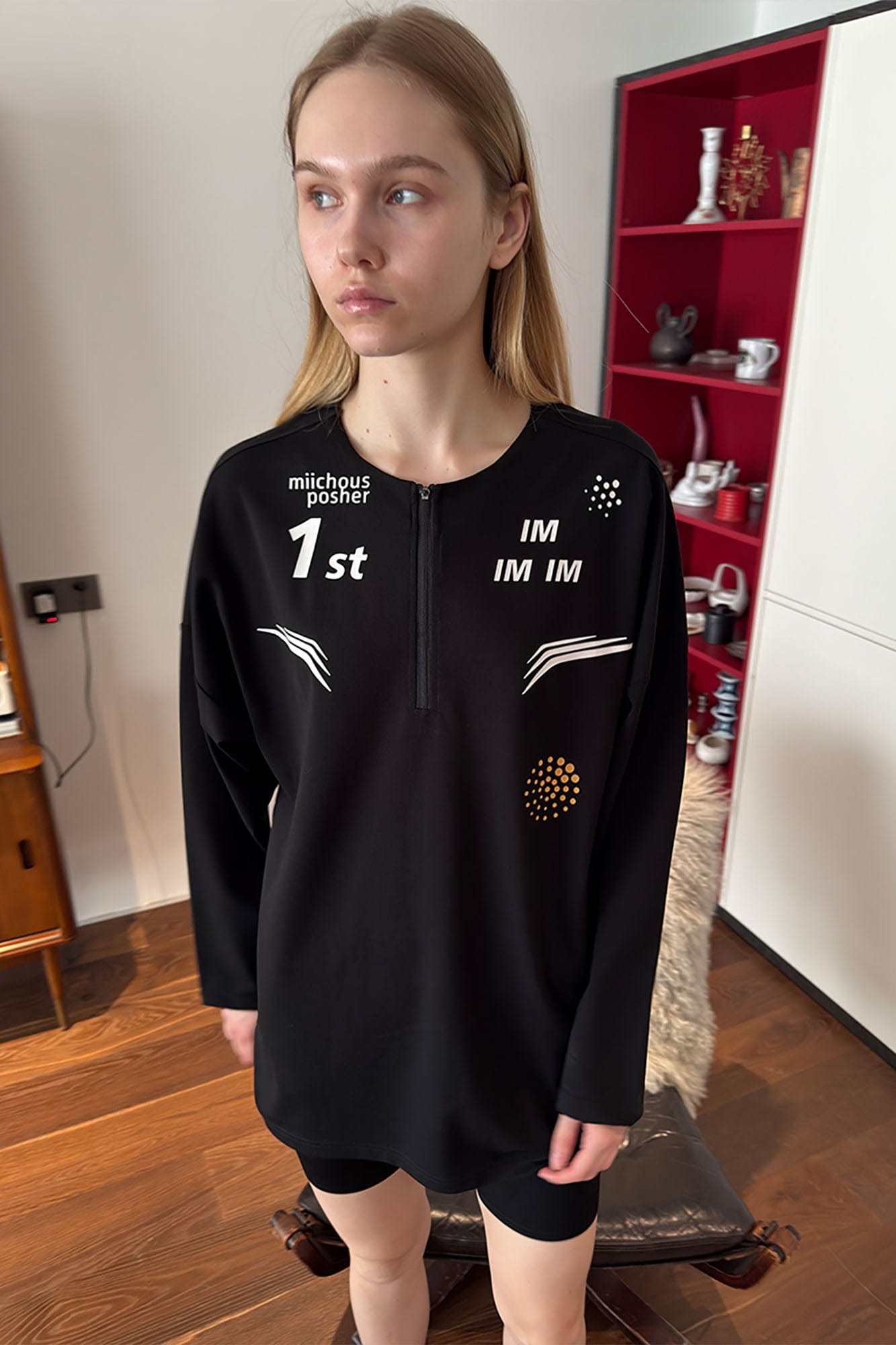 MIICHOUS The First UV Protection Half-Zip Long-Sleeve Tee