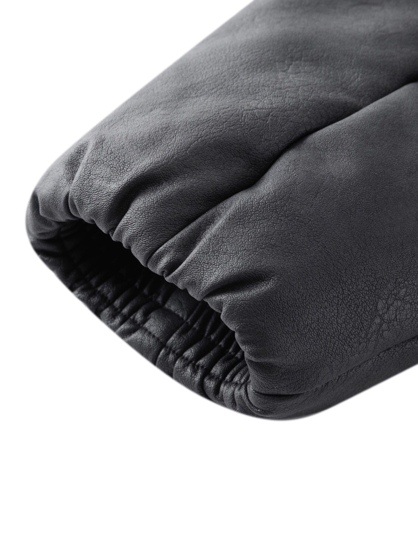 BONELESS Spliced Faux Leather Cotton Padded Jacket