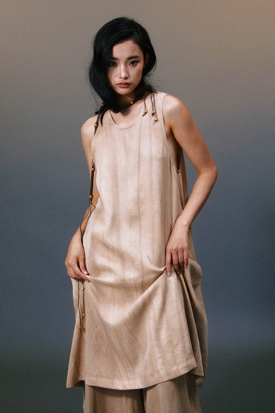 1997 POSTOFFICE Sleeveless Botanical Dye Dress