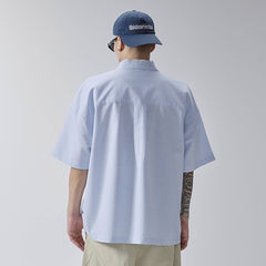 F2CE Pinstriped Half-Zip Polo Pocket T-Shirt