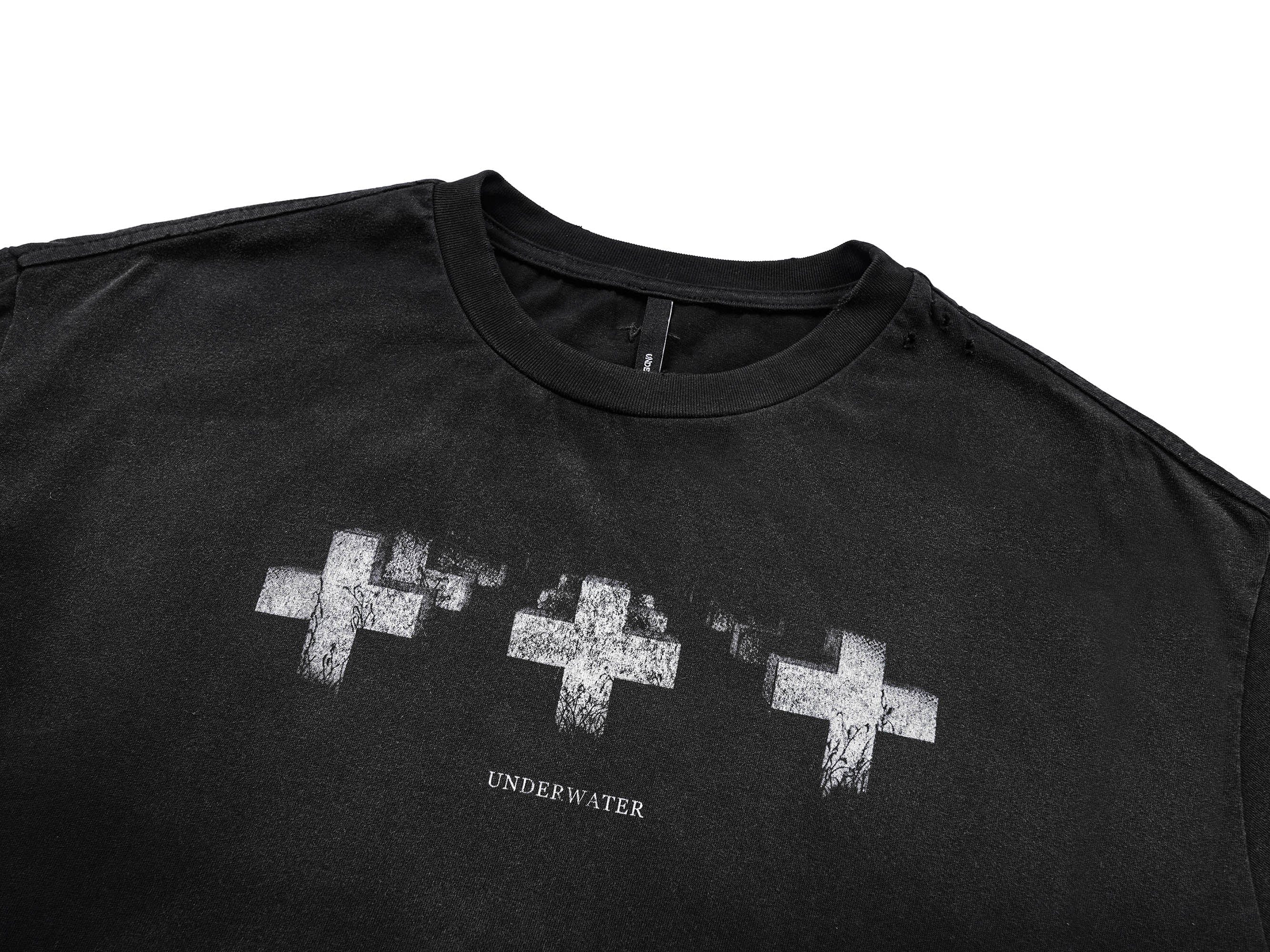 UNDERWATER Distressed Cross Tomb T-Shirt