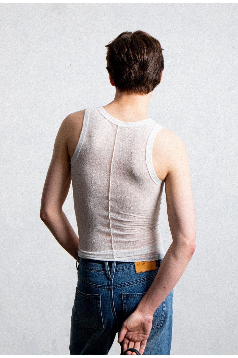 LEONSENSE Fog Tank Top White