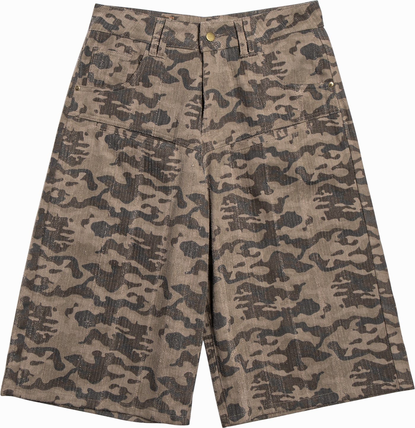 LEONSENSE Deconstructed Camo Cargo Shorts