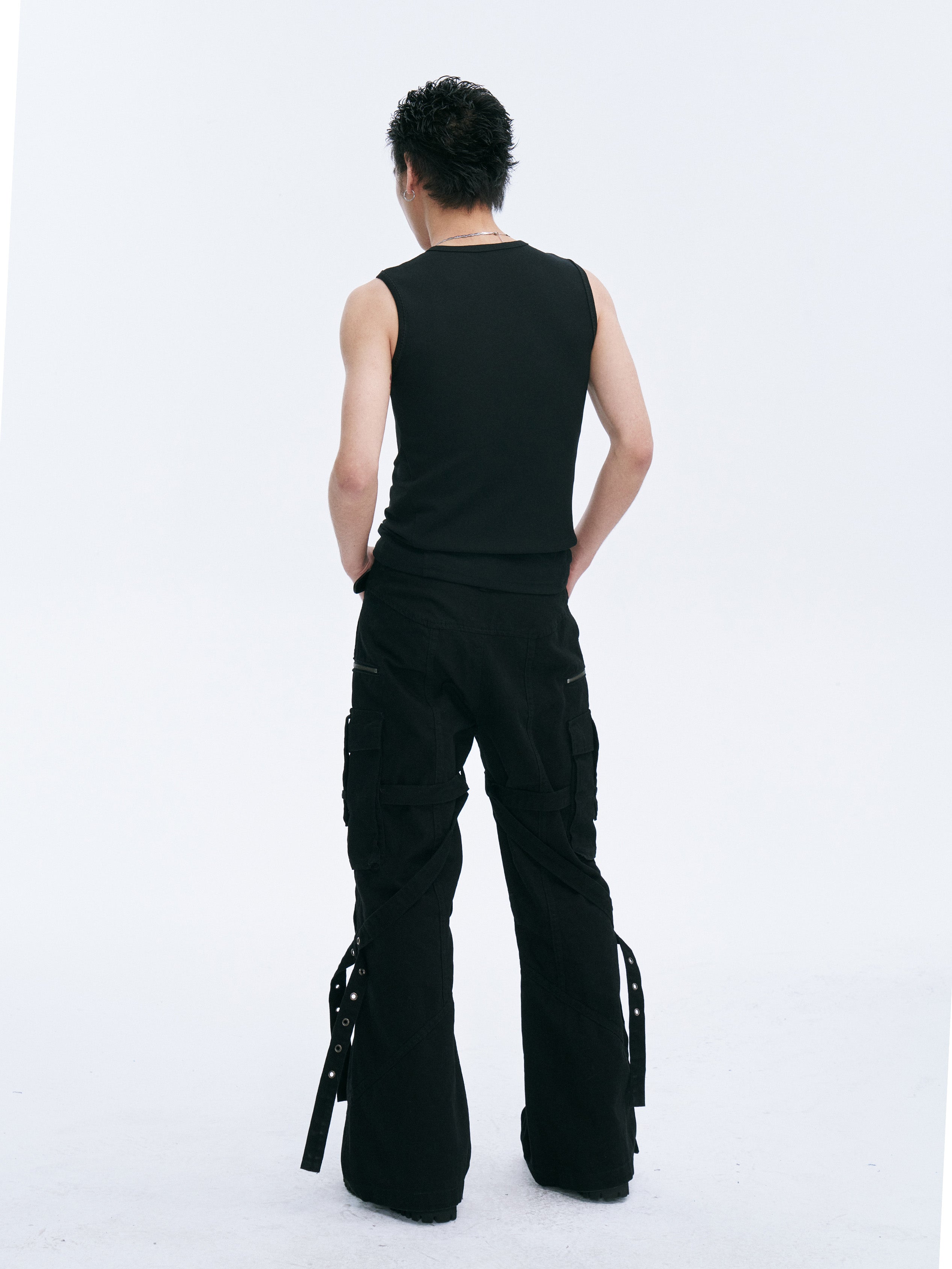 CATSSTAC Strap-Wrapped Spliced Cargo Pants
