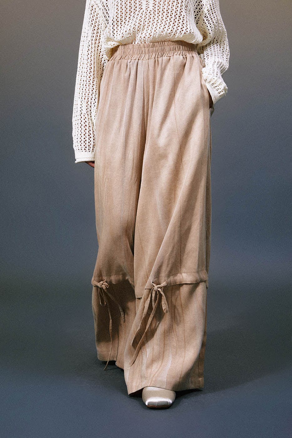 1997 POSTOFFICE Spliced Drawstring Wide-Leg Pants