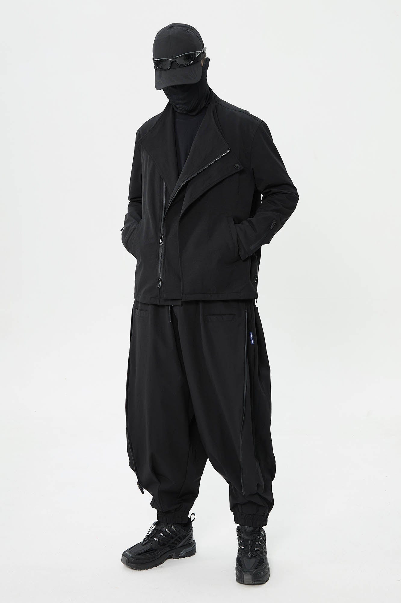 SILENSTORM Asymmetrical Double-Lapel Zipper Blazer Jacket