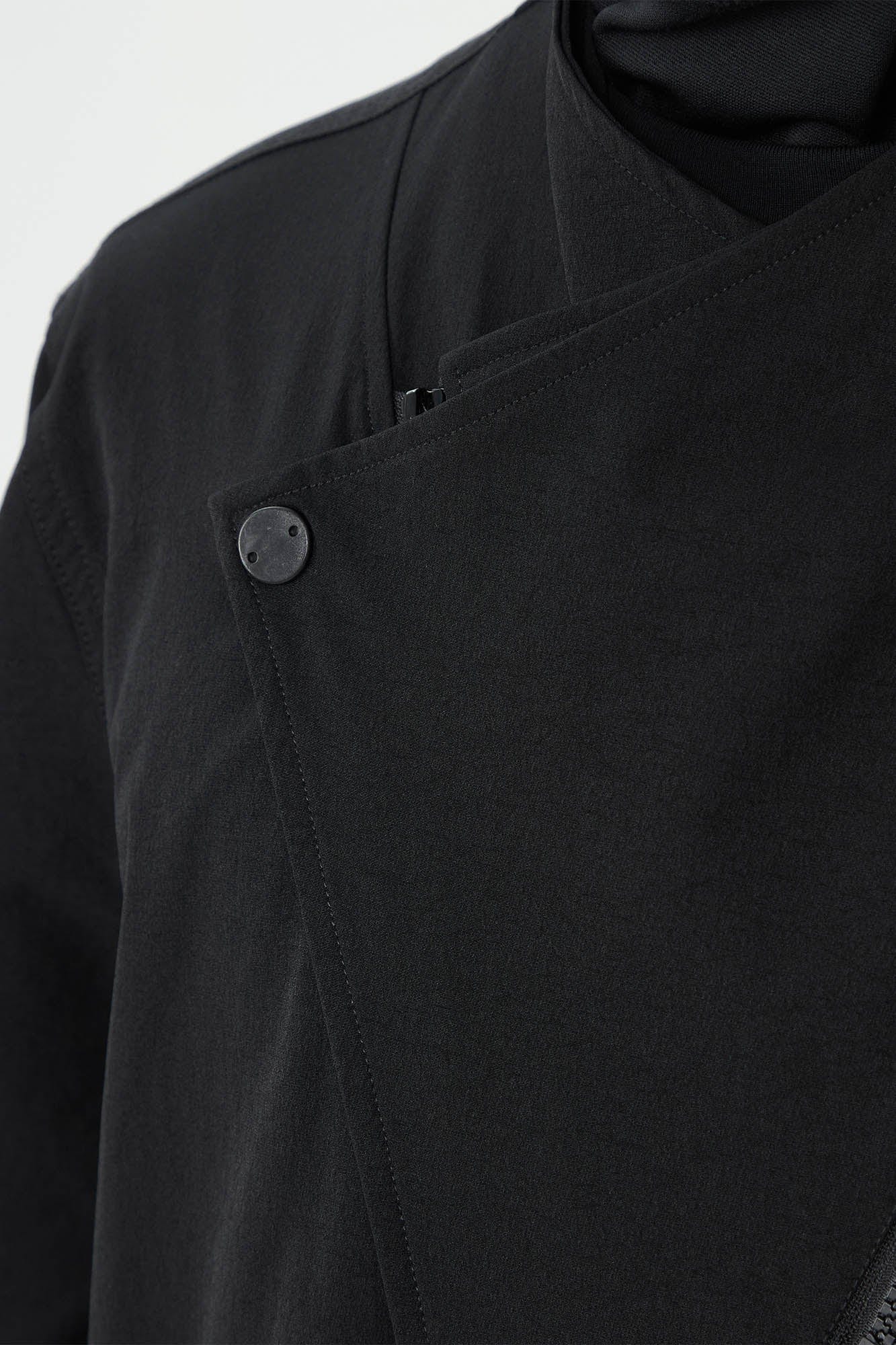 SILENSTORM Asymmetrical Double-Lapel Zipper Blazer Jacket