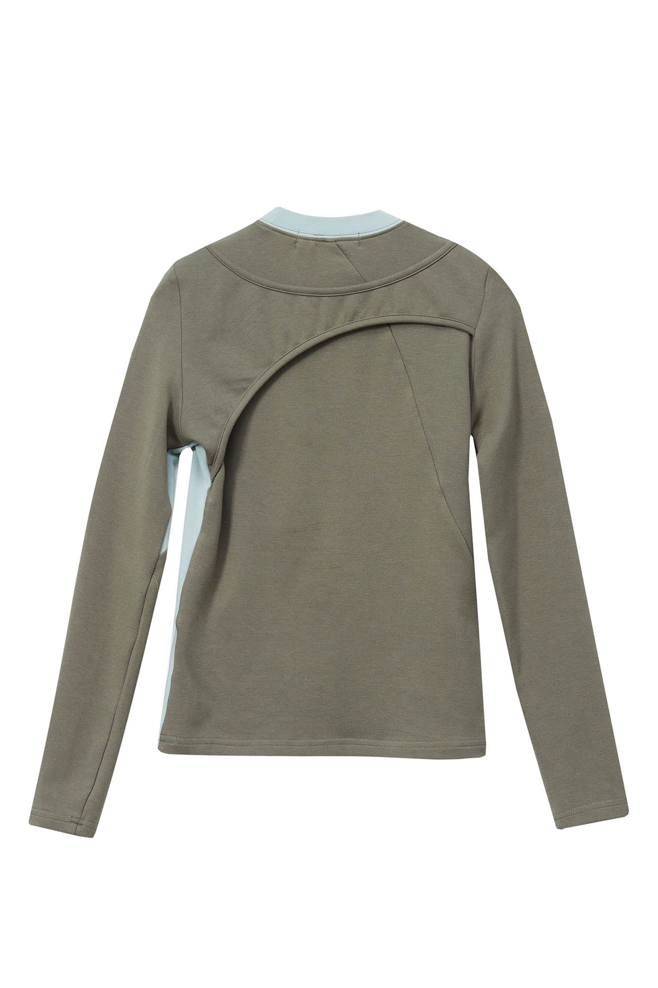 ERROR CODE ROBOT Asymmetrical Contrast Layered Long-Sleeve Tee