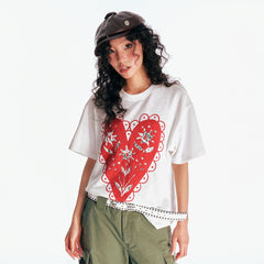 1997 POSTOFFICE The Heart Lace Bloom T-Shirt