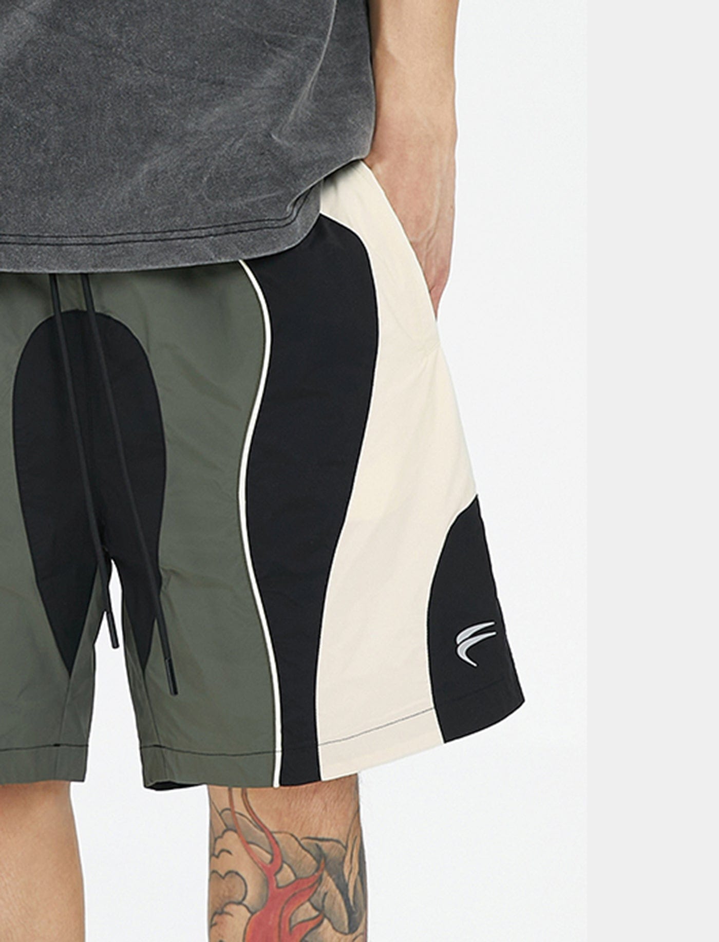 F2CE Spliced Color Block Logo Shorts