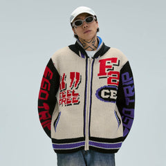 F2CE Jacquard Knit Bomber Jacket