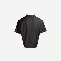 SSIN7 Satin Spliced V-Neck Half Shirt