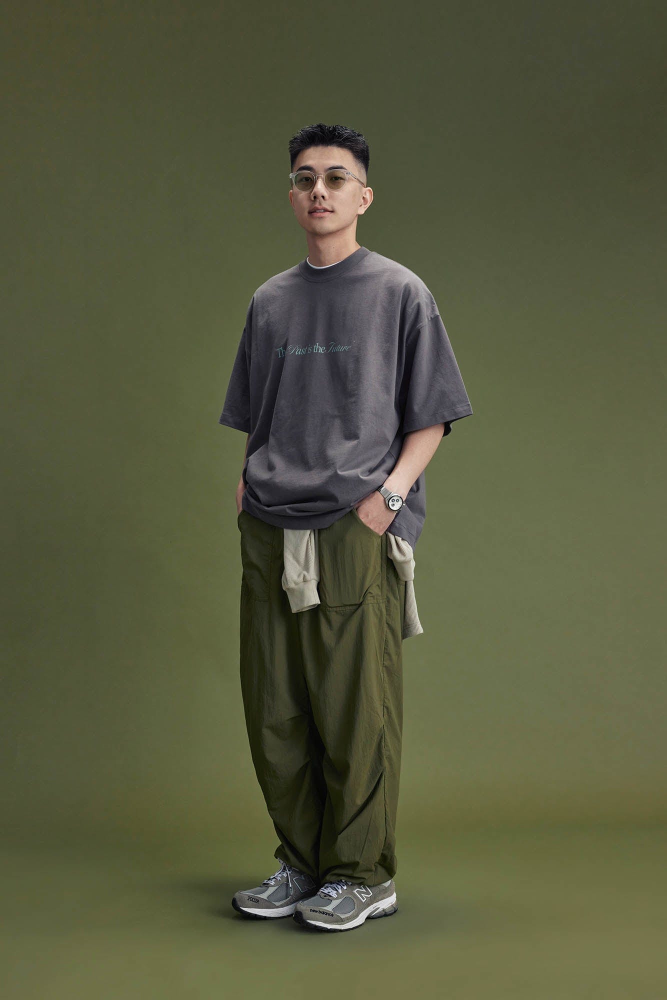 BANANA CLUB Quick-Dry Crinkled Wide-Leg Stretch Pants
