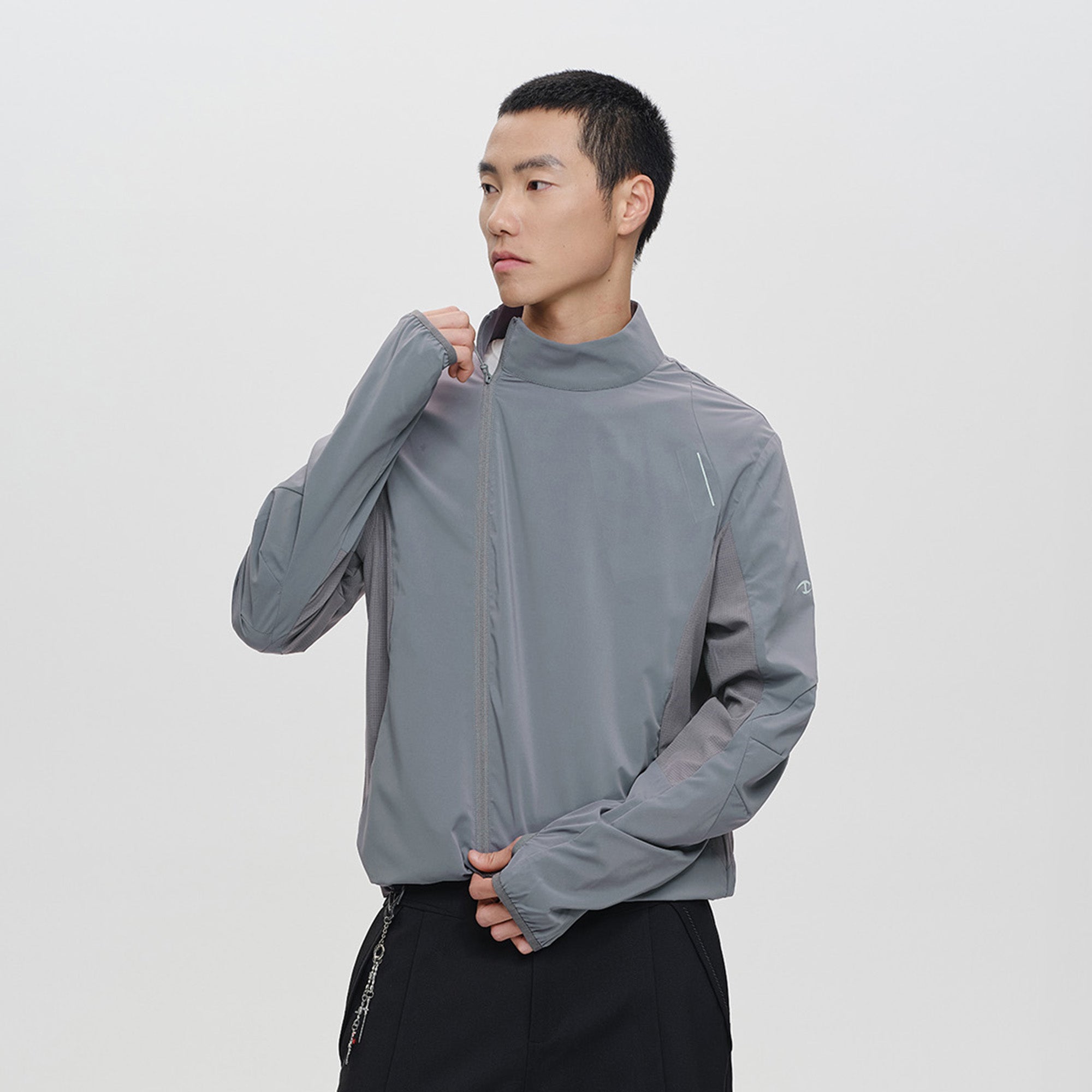 CATSSTAC Asym Zip Stand-Collar Quick-Dry UV Protection Jacket