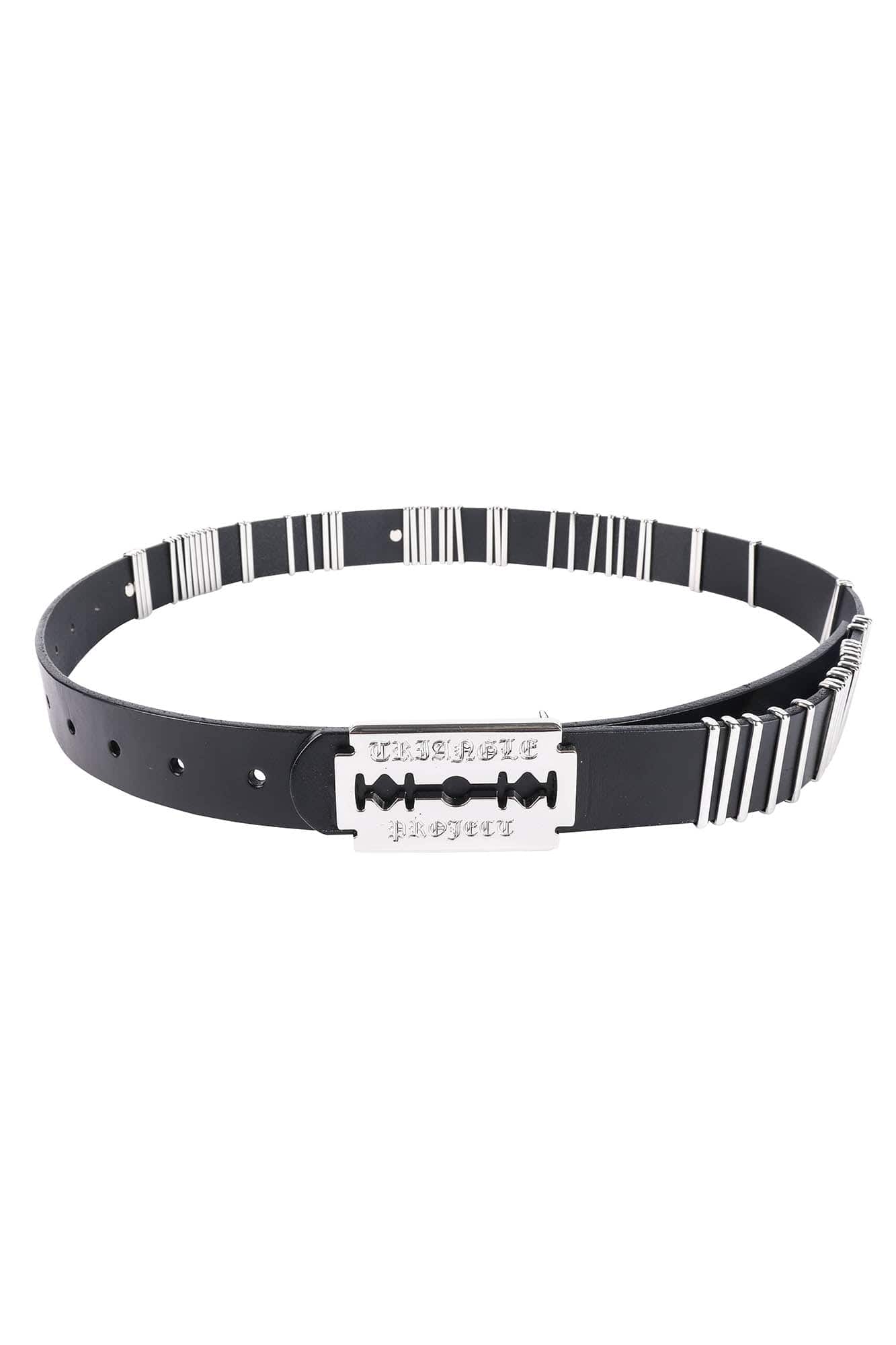 TRIANGLE PROJECT Razor Blade Sanskrit Buckle Belt